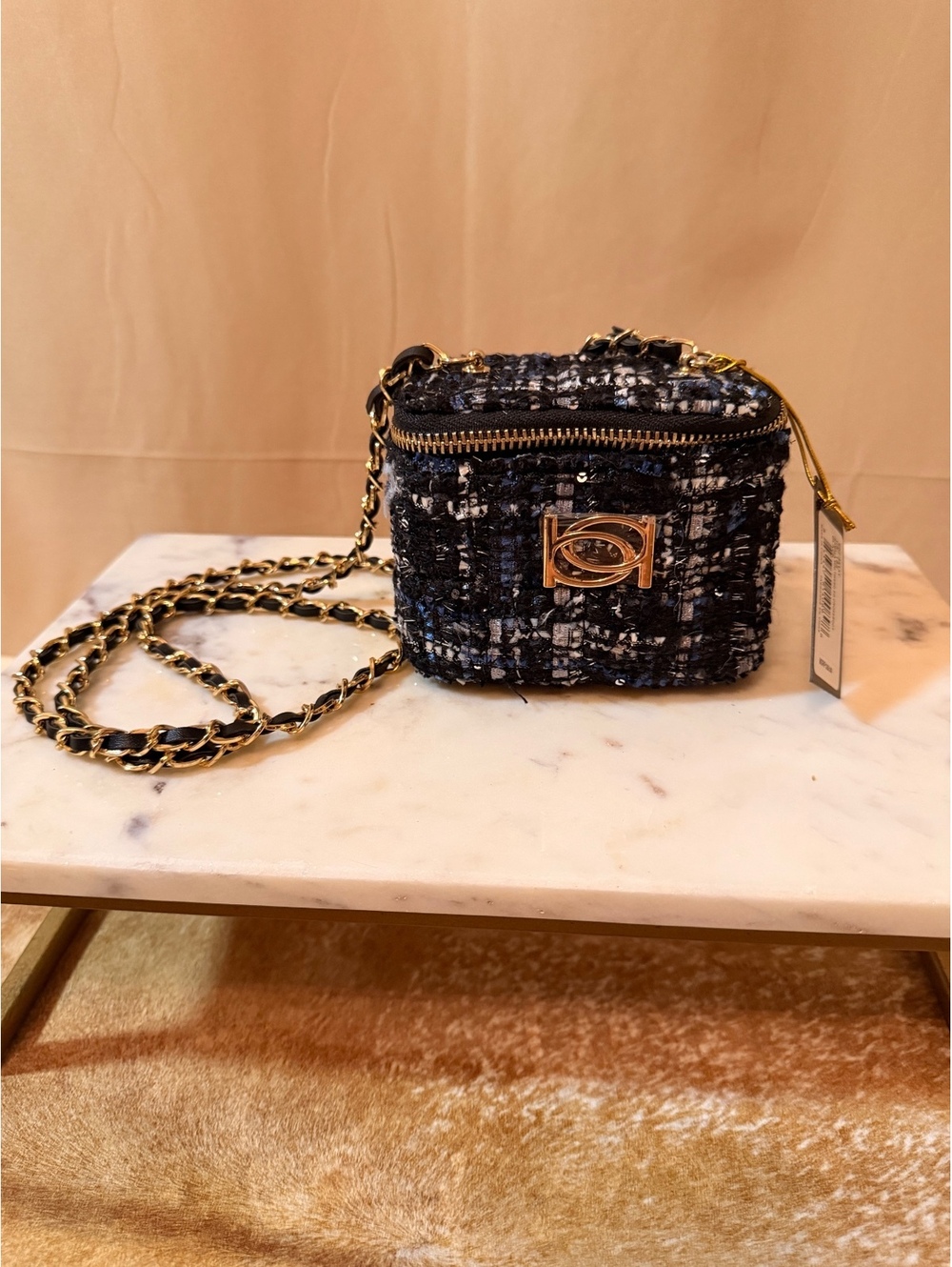 Bebe mini tweed crossbody